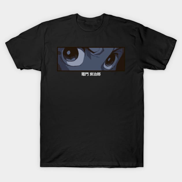 Tanjirou Kamado Eye Demon Slayer T-Shirt by BleizerShtorn